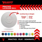 Velocity Practice Lacrosse Balls - 1  2  3  6  12  18  24  12 Balls  White