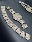 Antique Peranakan Ache Style Silver Pheasant Belt   Antique Asian Accessories