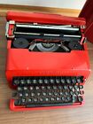 Olivetti Valentine Typewriter Red Vintage Rare With Case Junk
