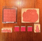 Holiday Rubber Stamps Set Of 7 Mixed Brands New   Used Winter Christmas Scenes