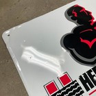 Vintage Metal Hercules Tires Stamped Steel Tire Rack Store Sign 24x16 