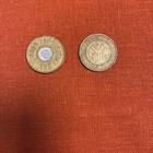 1970s New York City Subway Transit Token Vintage   Bullseye Type 2 Pc Lot