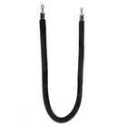 Novelbee 4pcs Black Velvet Stanchion Ropes With Black Hooks 5 Feet Crowd Control