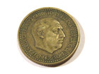 Spain 1947  52  1 Una Pesetas Coin