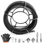 Drain Cable Sewer Cable 50  1 2   Drain Cleaning Cable Auger Snake Pipe Tool