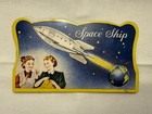 Vintage    space Ship    Original Rust-proof Hand Sewing Needles W Paper Needle Book