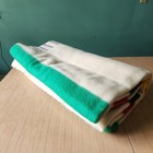 Vintage Hudson Bay 6 Point Wool Blanket Multicolor Stripe Made In England Unused