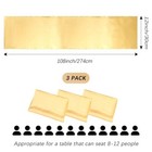 Gold Satin Table Runners 3 Pcs 12 X 108 Inch For Parties Weddings Holidays
