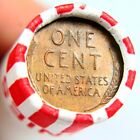 Bu Penny Back Showing On End Of 50 Coin Circ Wheat Cent Shotgun Roll