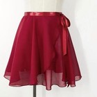 Ballet Dance Chiffon Skirt Pure Color Floral Print Practice Ballet Dance Dress 