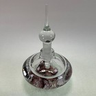 Italian Art Glass Large Perfume Bottle Purple Ground Base