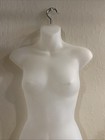 Molded Female Display Form White Torso Mannequin For Retail Tees And Clothing