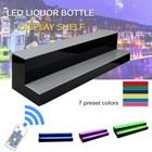 Led Liquor Bottle Display Shelf 2-step 31inch Back Bar Bottle Display Stand