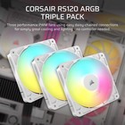 Corsair - Rs120 Argb 120mm Pwm Fans  3-pack  - White