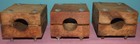 Lot Of 3 Antique Straw Walker Wood Block Bearings