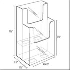 Dazzling Displays Clear Acrylic 2-tier 4  X 9  Countertop Brochure Holder