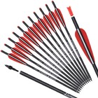 Carbon Arrows Bolts Target Points Archery Bow Hunting Outdoor For Crossbow 12pcs