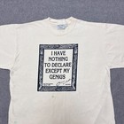 Vintage Art Shirt Large 90s Oscar Wilde Funny Quote Museum William Shakespeare