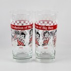 Rare Evolution Of Big Boy Drinking Glass 1937-1988 Restaurant Vintage Free Ship 