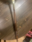 Vintage Brass Bed Warmer With 27  Wooden Handle