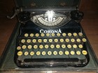 Antique 1920s  1930s Corona Four Portable Typewriter With Original Case - Works