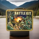 Thermos Battle Kit Vintage Metal Lunchbox With Bottle Pre-1970 Collector Item