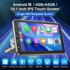 Single 1 Din 360   Rotatable 10 1   Android15 Car Stereo Gps Wifi Bt 4 64g Camera