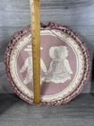 Vintage 16  Embroidery Hoop Crochet Lace Amish Childrenwall Hanging