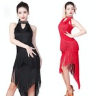 Lady Dancing Dress Latin Salsa Tango Ballroom Dancewear Costume Tasseled Fringe