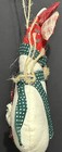 Vintage Snowman With Broom 6    Christmas Holiday Ornament