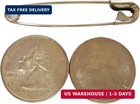 100-pack Extra Large Safety Pins  2 Inch  Silver  - Heavy Duty  Rust-resistant P