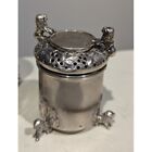 Antique 19th 830 Silver Salt   Mustard Shaker Signed By Marius Hammer