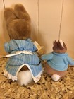 Eden Frederick Warne Beatrix Potter Mrs  Rabbit Plush 12  And Peter Rabbit 7 5 