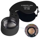 Illuminated Jewelers Eye Loupe Foldable Magnifier Bright Led Light Gold