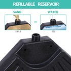 4-piece Patio Umbrella Base Heavy Duty Cantilever Offset Umbrella Stand W  Hooks