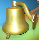 Real Nice  Heavy - Original - Antique - Solid Brass Nautical Bell - Great Sound