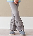 Matilda Jane Layered Ash Leggings Girls Secret Fields Gray Benny Ribbed Pants 14