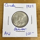 1929 Canadian Silver 25 Cent Coin
