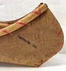 Vintage Native American Birch Bark Wood 12  Canoe Display Model Hand Crafted