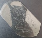 1970 s Original  Traditional  Vintage  Acetate Tattoo Stencil Unicorn  Banner
