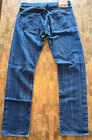 Levis 501 Mens  Button Fly Straight Classic Med Wash 34x36 Blue Jeans