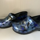 Dansko Womens Blue Brush Professional Clogs - Size 38 Eu - 7 5-8 Us