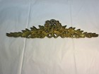 Vintage Ornate Brass Pediment Wall Mount 15    Ribbon Floral French Country