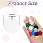 100 Pcs Flat Round Sequins  30mm 1 2 Inch Loose Paillettes  White