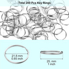 300pcs Split Key Rings  Key Rings Bulk For Keychain And Crafts  1 Inch  25mm 