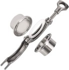 Od 2  Sanitary Weld Ferrule   Tri Clamp   Ptfe Gasket Set Ss 316