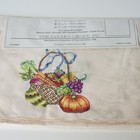 Nos Vintage Table Runner  13  X 72  Jabara Embroidered Vegetables Dining Table 
