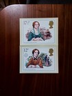 Vintage Phq 44 Post Office Picture Card  1980 Set Of 4 Famous People 