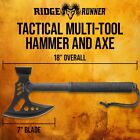 Ridge Runner Tactical Multi   Tool Hammer And Axe   Stainless Steel   Length 18 
