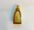 Lp Tuad Amulet Thai Buddha Pendant Year 1965 Gold Plated Phra Rare Magic Luck